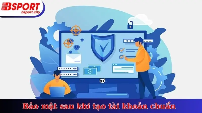 Bảo mật sau khi tạo tài khoản chuẩn